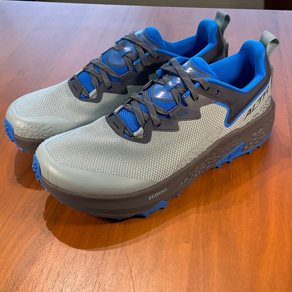 Altra Men's Gray and Blue Trail Running Shoes